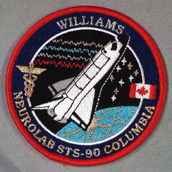 DAVID WILLIAMS STS-90 EMBROIDERED PATCH, 1998 OFFICIAL FULL COLOUR FABRIC - Picture 1 of 1